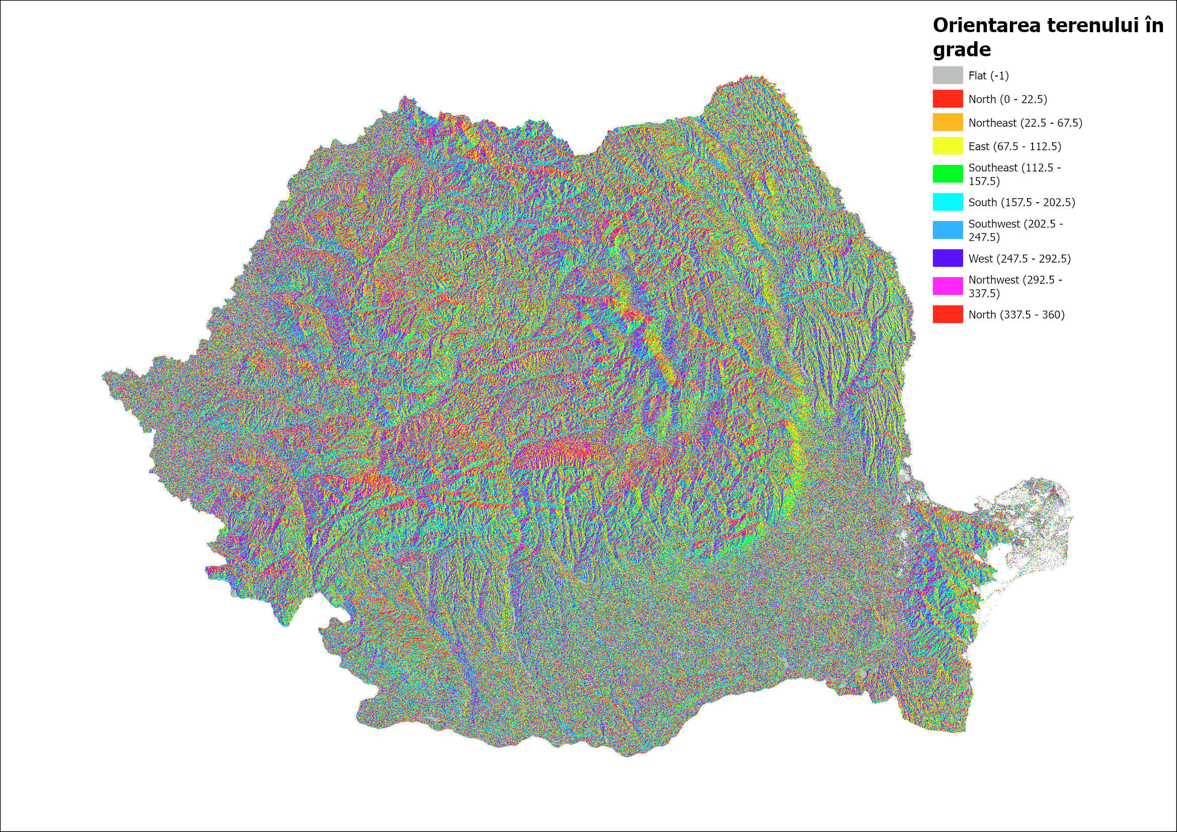 Criterii Geografice și Topografice - Orientarea terenului in grade
