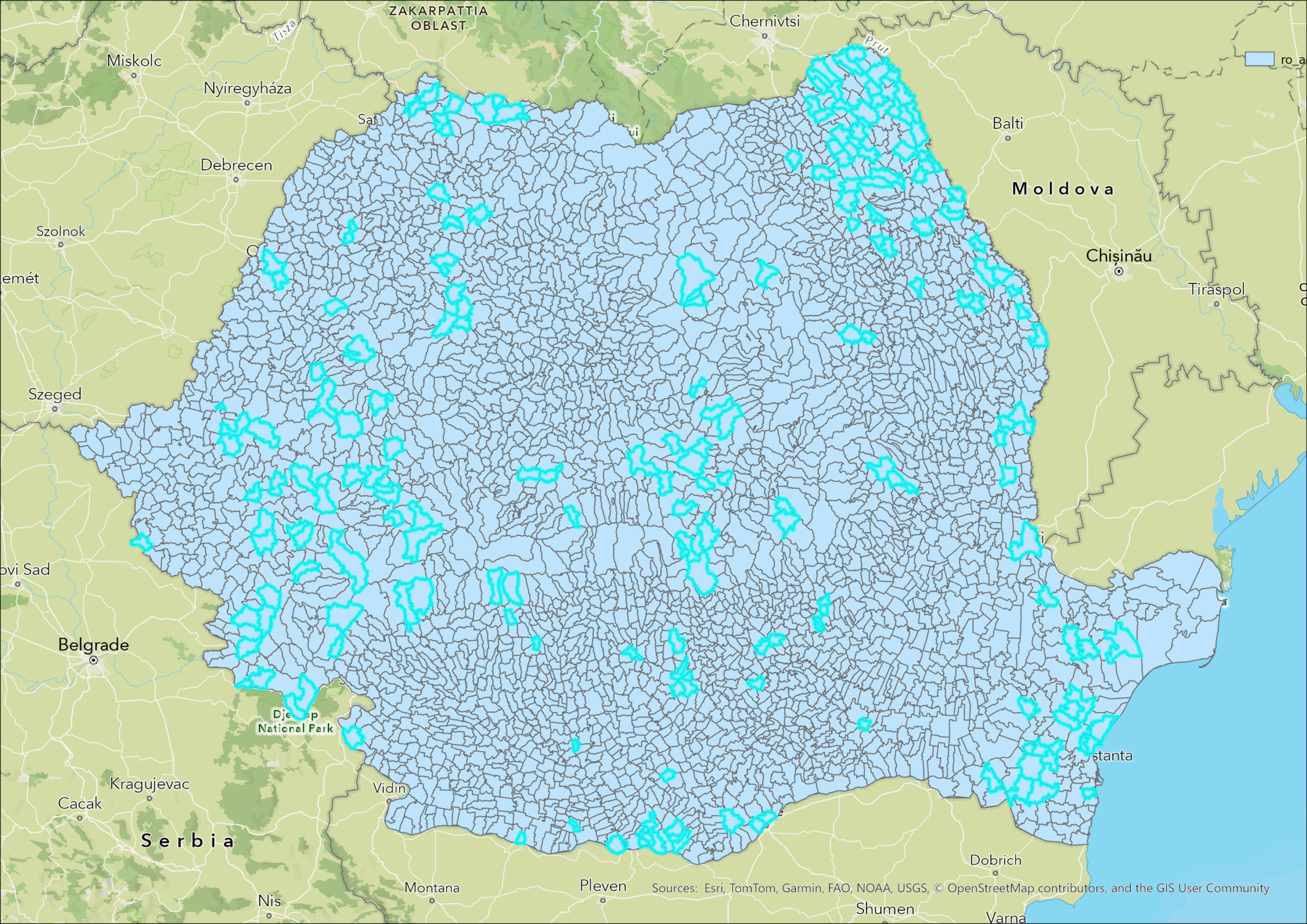 Criterii Arheologice de Referinta - lista UAT-uri cu situri paleolitice